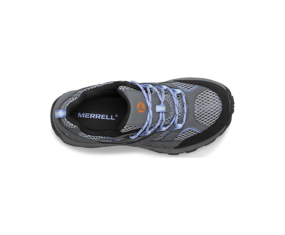 Merrell Hiking Shoes Grey - Moab 2 Low Lace Waterproof Sneaker - Kids 97LZJBFPQ